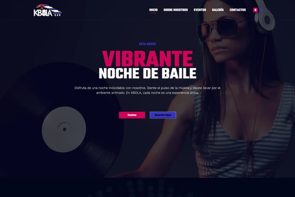 Home page of an events website built by Moiseefweb